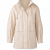 Light Beige Hooded Longline Jacket