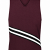 Burgundy Striped Sleeveless V-Neck Tank Top