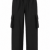 Black Wide-Leg Cargo Pants